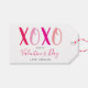 Moderne Hugs & Kisses (XOXO) Valentinstag Geschenkanhänger (Vorderseite (Horizontal))
