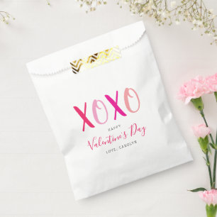 Moderne Hugs & Kisses (XOXO) Valentinstag Geschenktütchen