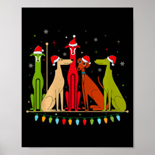 Moderne Hunde im Stil der 60er 70er 80er Jahre Lus Poster