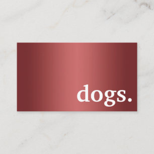 Moderne Hunde. Loyalitätskarte Visitenkarte