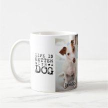 Moderne Hunde-Pet-Zitat-Foto-Vorlage-Tasse