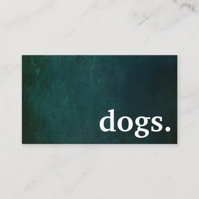 Moderne Hunde. Treuhandkarte Visitenkarte (Vorderseite)