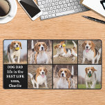 Moderne Hunde Vater Life Custom 7 FotoCollage Schreibtischunterlage<br><div class="desc">Diese Schreibtischmatte verfügt über eine individuell anpassbare Collage aus Foto mit sechs Fotos Ihrer Wahl, die sich perfekt für die Präsentation Ihrer besten Freunde, Haustiere, Familienmitglieder oder Kinder eignet. Das moderne und niedliche Design eignet sich ideal für Hundemütter, Großeltern und Freunde oder für alle, die ein lustiges Schreibtischaccessoire suchen. Es...</div>