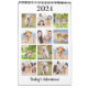 Moderne Hundefamilie für Fotos kreieren Ihren eige Kalender (Rückseite)