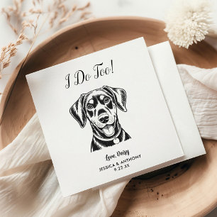 Moderne Hundehochzeits-Cocktailservietten  Serviette
