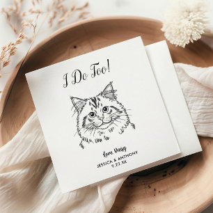 Moderne Hundehochzeits-Cocktailservietten  Serviette