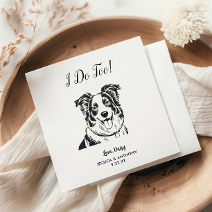 Moderne Hundehochzeits-Cocktailservietten Serviette