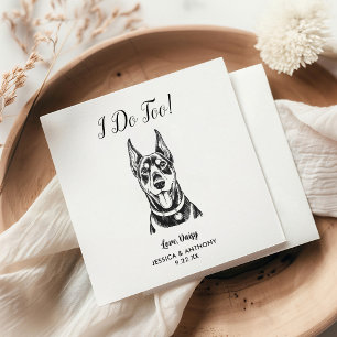 Moderne Hundehochzeits-Cocktailservietten Serviette