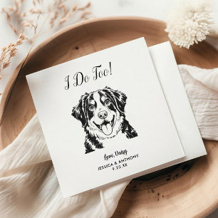 Moderne Hundehochzeits-Cocktailservietten Serviette