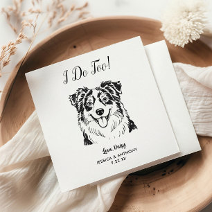 Moderne Hundehochzeits-Cocktailservietten Serviette