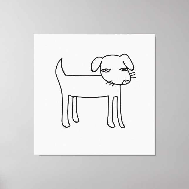moderne Hundeillustration Leinwanddruck (Vorderseite)