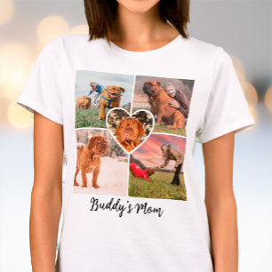 Moderne Hundemutter Individuelle Tierfotocollage m T-Shirt