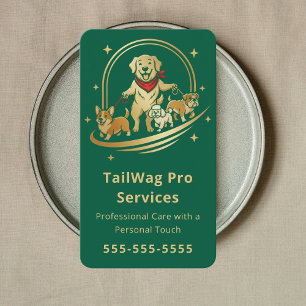 Moderne Hundetrainer- und Tiersitter-Service Visitenkarte