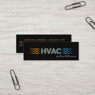 Moderne HVAC   Warm- und Kaltluftstrom-Icons Mini Visitenkarte