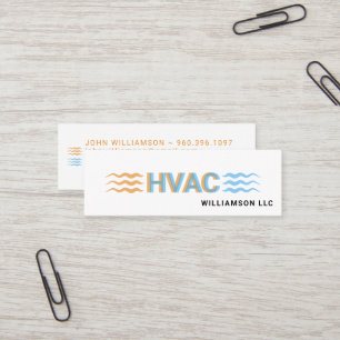 Moderne HVAC   Warm- und Kaltluftstrom-Icons Mini Visitenkarte