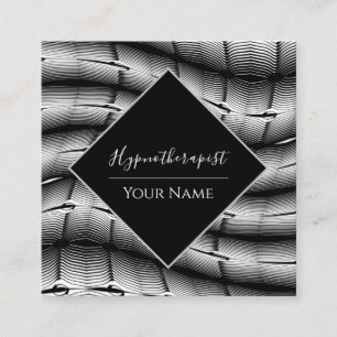 Moderne Hypnotherapeutin Metallic Social Media Bla Quadratische Visitenkarte