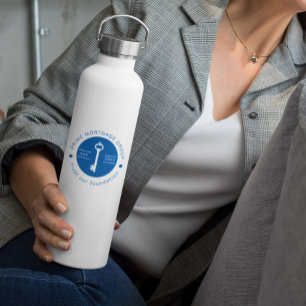 Moderne Hypothekenfirma mit individuellem Logo Trinkflasche