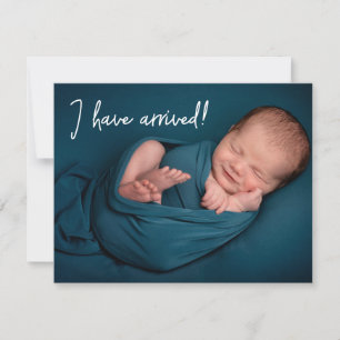 Moderne ich bin Niedlich Baby Foto Birth angekomme Ankündigung