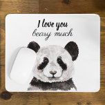 Moderne ich Liebe, dass Sie viel schwarz und weiß  Mousepad<br><div class="desc">Moderne ich Liebe,  dass Sie viel schwarz und weiß Panda.</div>