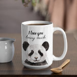Moderne ich Liebe, dass Sie viel schwarz und weiß  Zweifarbige Tasse<br><div class="desc">Unsere Kollektion umfasst eine Vielzahl von Produkten, die für herzliche und nachdenkliche Geschenke. Von gemütlichen Kissen bis hin zu stilvollen Totentaschen, können Sie die Liebe mit diesen herrlichen Pandas überall verteilen. Das minimalistische Design verleiht Ihrem Accessoire eine Touch von Eleganz und vermittelt gleichzeitig eine süße Botschaft. Egal ob Sie Ihren...</div>