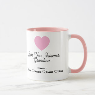 Moderne "Ich liebe dich Oma" 4-Foto-Kaffeetasse 20 Tasse