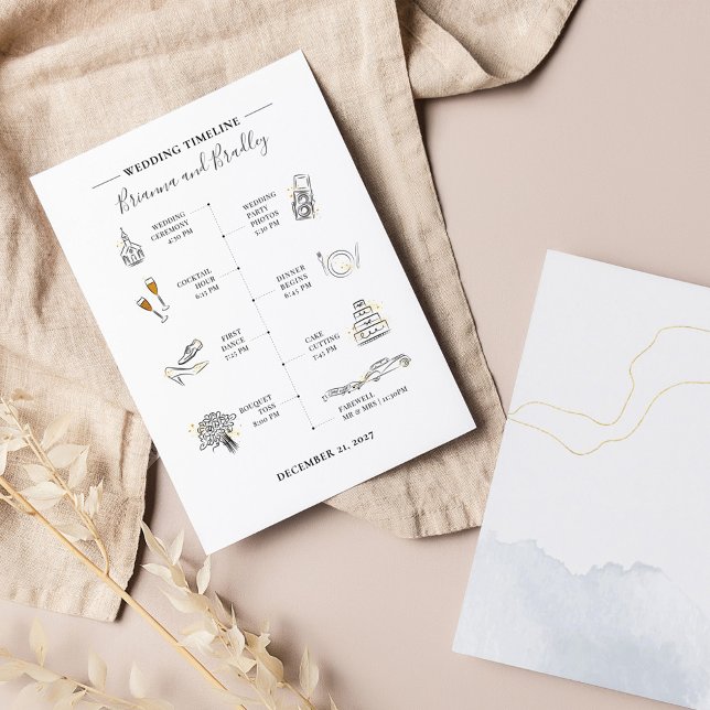 Moderne Icons Hochzeitsprogramm (Von Creator hochgeladen)