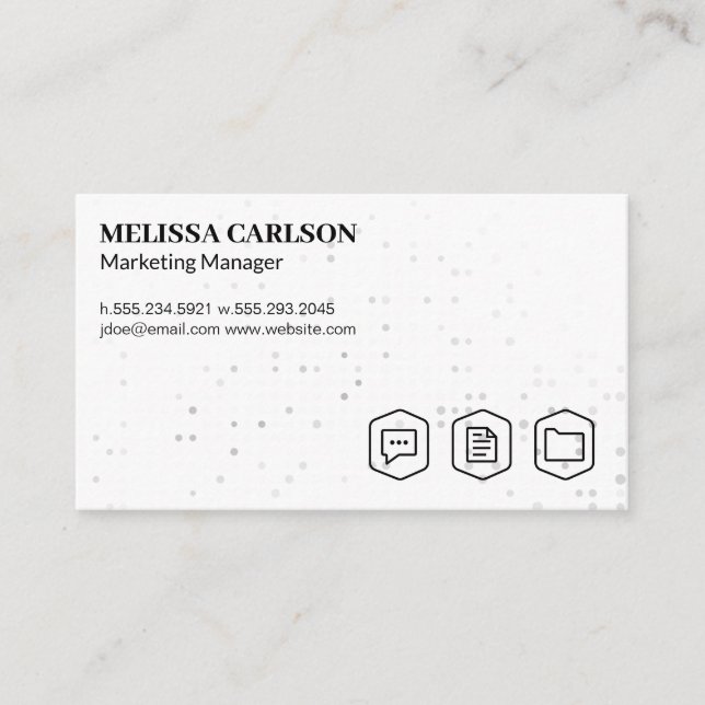 Moderne Icons | Sales Marketing Visitenkarte (Vorderseite)