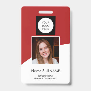 Moderne ID-Karte mit individuellem Logo, Foto und Ausweis
