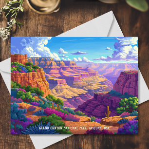 Moderne Illustration des Grand Canyon National Par Postkarte