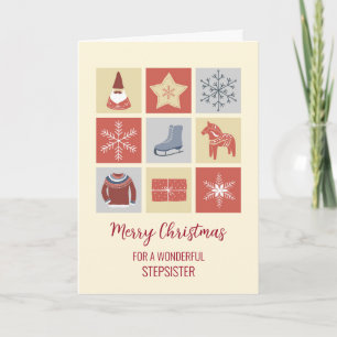 Moderne Illustrationen Stepsister Merry Weihnachte Karte
