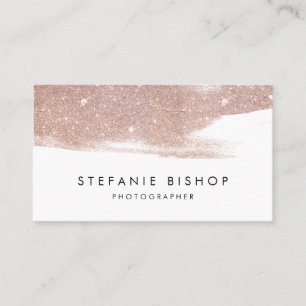 Moderne Imitat Rose Gold Glitzer Sparkasse Pinakot Visitenkarte