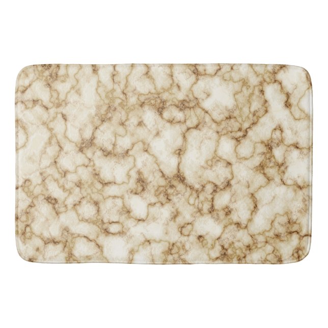 Moderne Imitate aus Weißem Gold Marmormatte Badematte (Vorderseite)