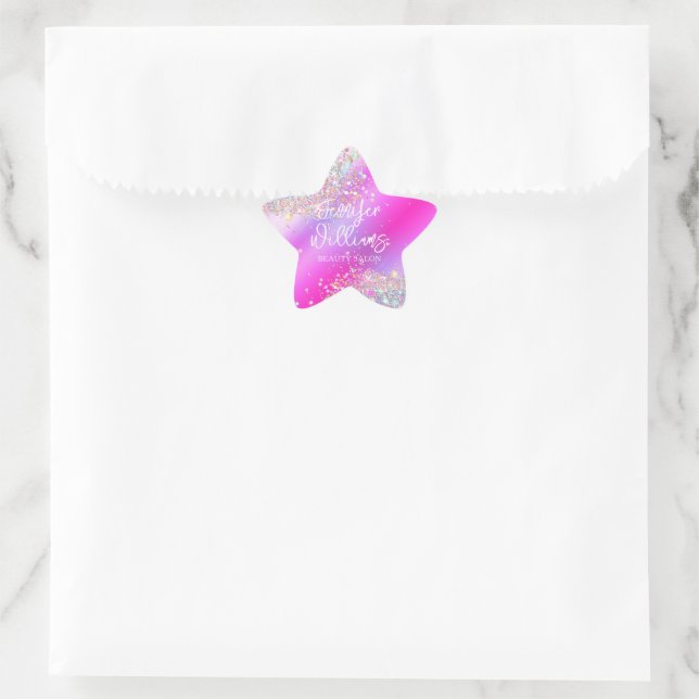 Moderne Imitate für den humorgrafischen Glitzer ma Stern-Aufkleber (Tasche)