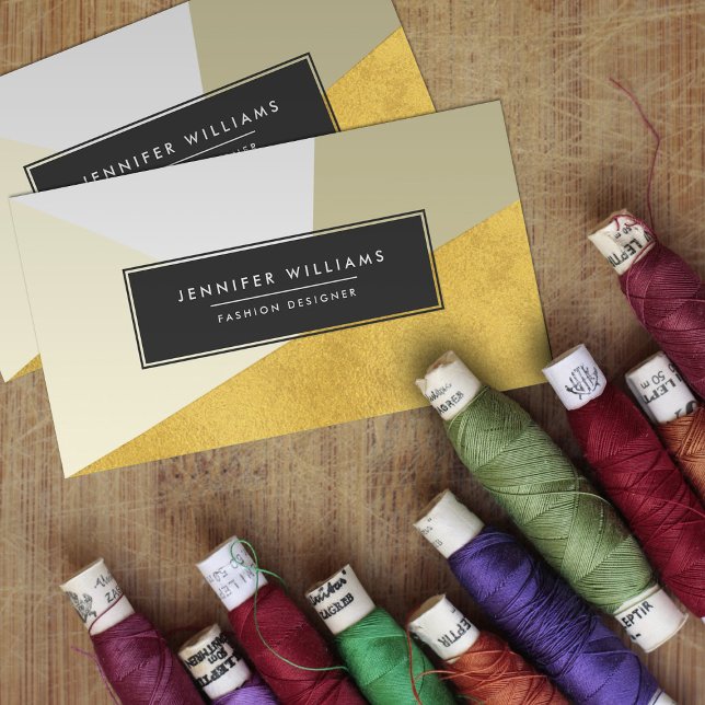 Moderne Imitate Geometrische Formen des Golfs Foil Visitenkarte (Von Creator hochgeladen)