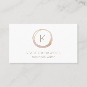 Moderne Imitate Glitzer Monogram Gold Elegant Visitenkarte