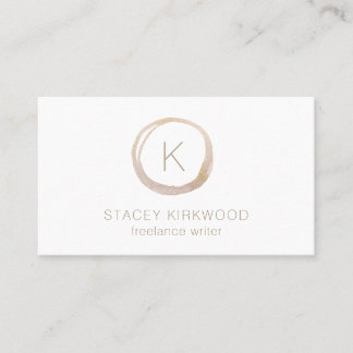 Moderne Imitate Glitzer Monogram Gold Elegant Visitenkarte
