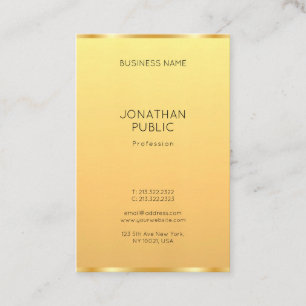 Moderne Imitate Gold Elegante Einfache Vorlage Visitenkarte