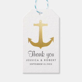 Moderne Imitate Gold Foil Nautical Anchor Vielen D Geschenkanhänger