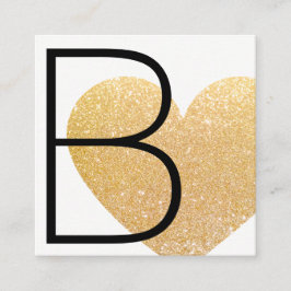 Moderne Imitate Gold Glitzer Herzlich Willkommen a Quadratische Visitenkarte