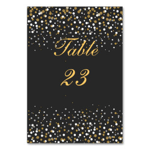 Moderne Imitate Gold Glitzer Konfetti Illustration Tischnummer