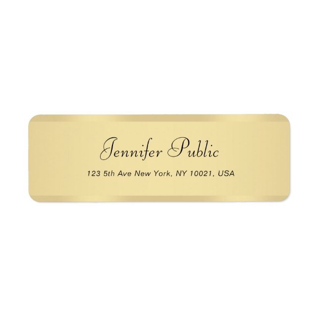 Moderne Imitate Gold handgeschriebene Skriptvorlag (Vorne)