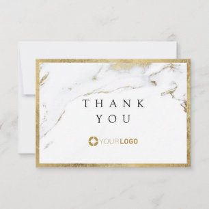 Moderne Imitate Gold Marmor Luxe Business Vielen D Dankeskarte