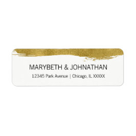 Moderne Imitate Gold Pinselstrich Hochzeitsplattfo