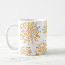Moderne Imitate Gold Snowflake Muster Kaffeemaschi Kaffeetasse