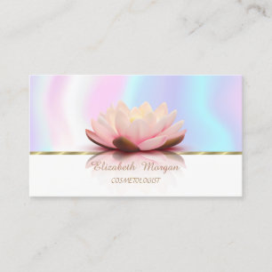 Moderne Imitate Gold Streifen, Lotus, Holografie Visitenkarte