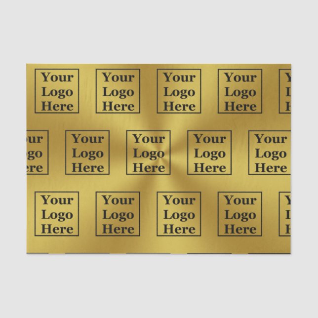 Moderne Imitate Gold-Vorlage Ihr Logo hier Seidenpapier (Vorderseite)