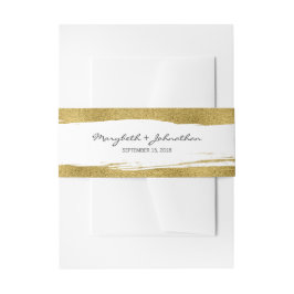 Moderne Imitate Gold Wedding Einladung Bly Band