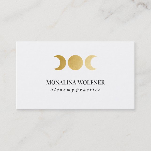 Moderne Imitate Golden Foil Monte Tamaro Visitenkarte (Vorderseite)