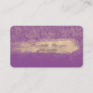 Moderne Imitate Goldrausch Stroke, Confetti Visitenkarte