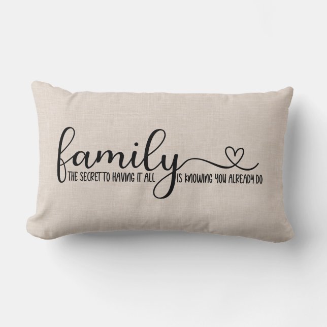 Moderne Imitate Leinen Familienangebot Lendenkissen (Vorderseite)